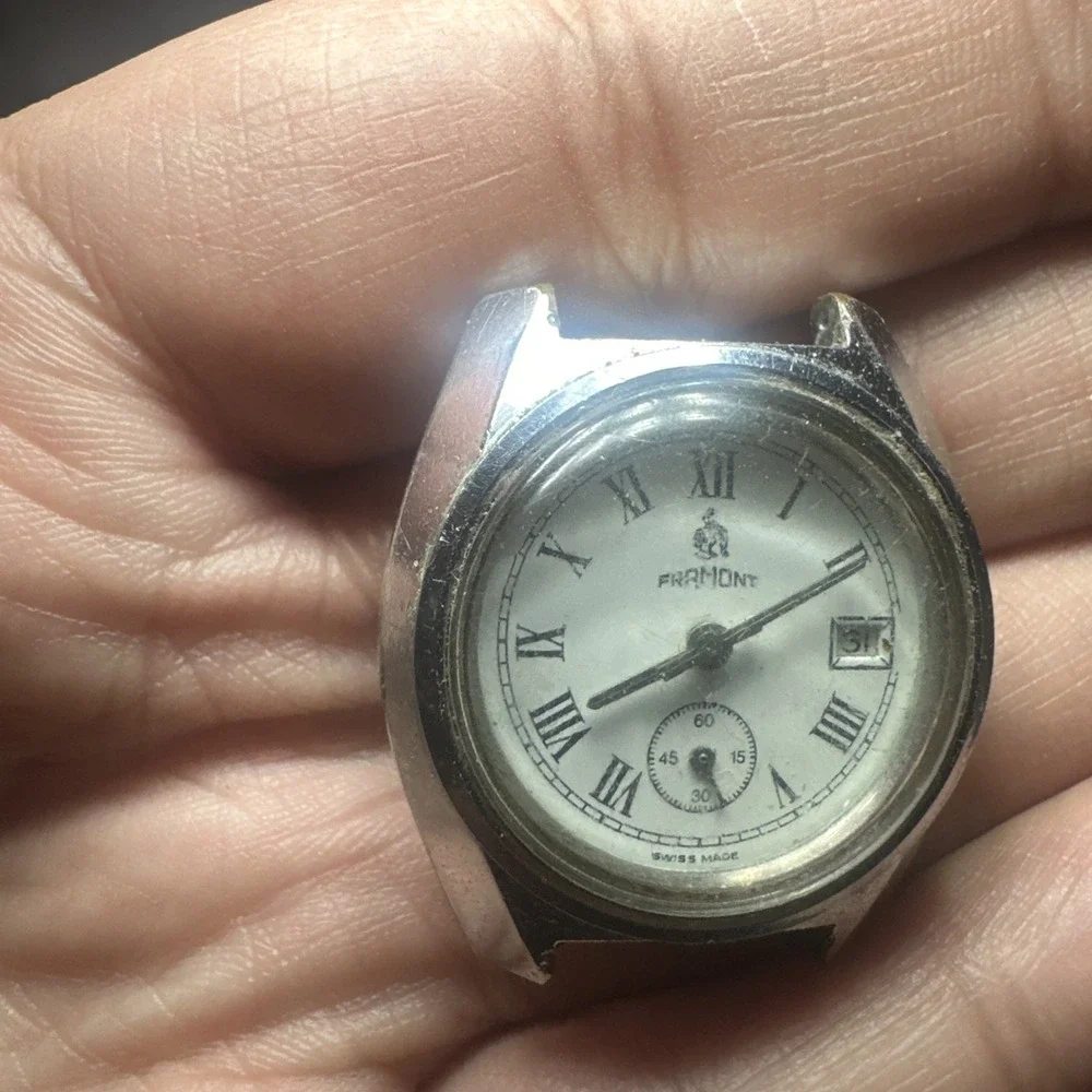 Vintage Rare FRAMONT Ladies Watch Subdial 29mm Swiss Made Manual Wind For Repair